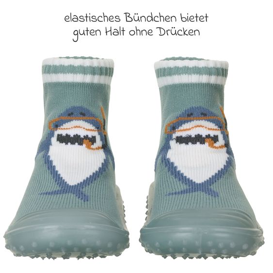 Sterntaler Hüttenschuh Adventure-Socks - Hai - Gr. 21/22