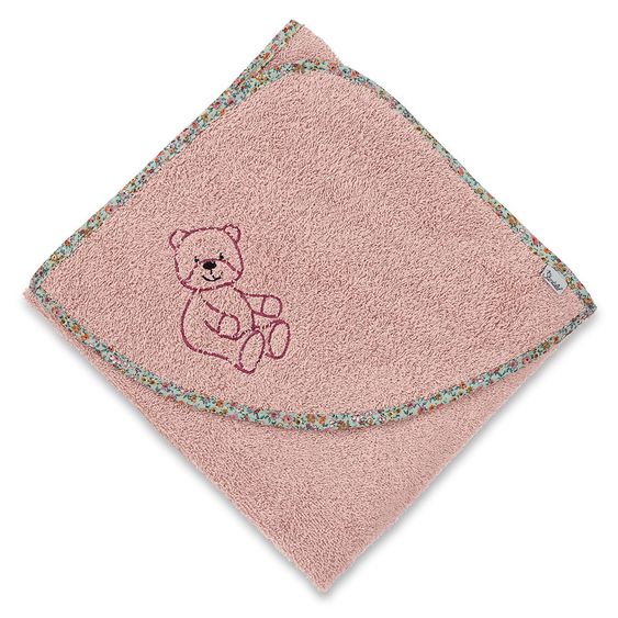 Sterntaler Asciugamano con cappuccio 100 x 100 cm - Baylee - Rosa