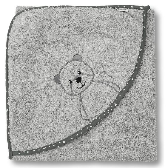 Sterntaler Hooded bath towel - 100 x 100 cm - Terry Bear - Grey