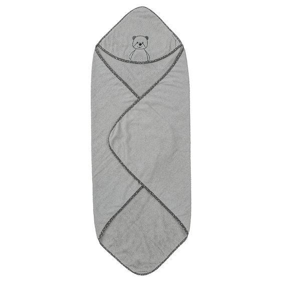 Sterntaler Hooded bath towel - 100 x 100 cm - Terry Bear - Grey