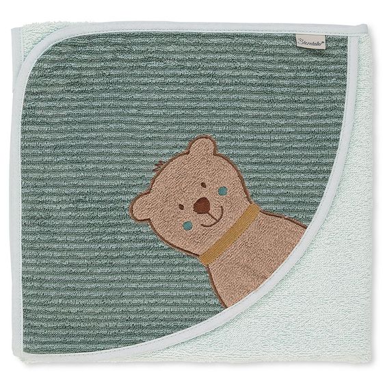 Sterntaler Asciugamano da bagno con cappuccio 80 x 80 cm - Bear Ben