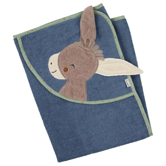 Sterntaler Hooded bath towel 80 x 80 cm - Donkey Emmilius