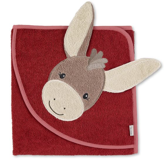 Sterntaler Asciugamano da bagno con cappuccio 80 x 80 cm - Asino Emmily