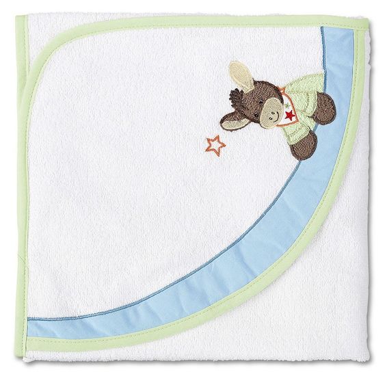Sterntaler Kapuzenbadetuch Emmi 80 x 80 cm - Weiß