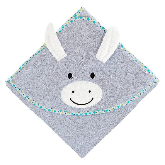 Sterntaler Hooded bath towel Erik 80 x 80 cm - Grey