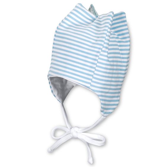 Sterntaler Cappello da annodare a 4 punte - azzurro a righe - taglia 45