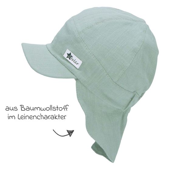 Sterntaler Schirmmütze mit Nackenschutz LSF - Grün - Gr. 43
