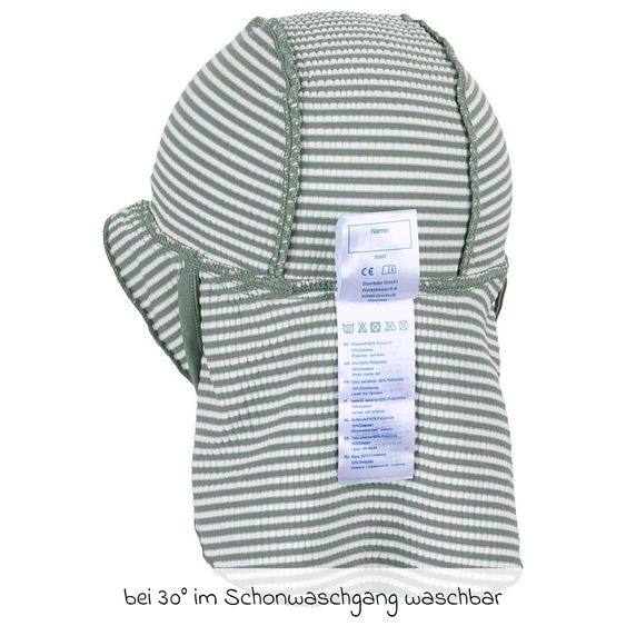 Sterntaler Schirmmütze mit Nackenschutz LSF - Hai - Grün - Gr. 45