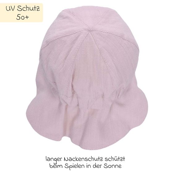 Sterntaler Schirmmütze mit Nackenschutz LSF - Rosa - Gr. 43