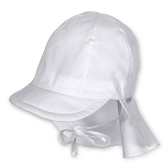 Sterntaler Cappello a punta con protezione per il collo - Bianco - Taglia 51