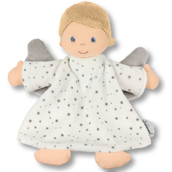 Sterntaler Cuddle cloth - 26 cm - Guardian Angel - White / Grey