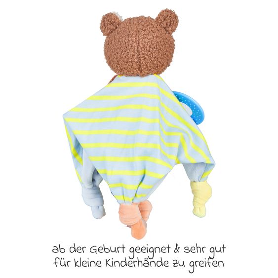 Sterntaler Comforter Blanket with teething ring 27 cm - Family Bear