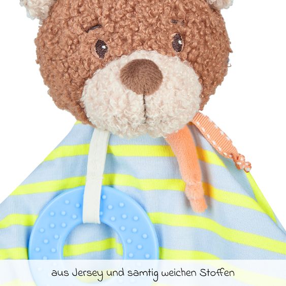 Sterntaler Comforter Blanket with teething ring 27 cm - Family Bear