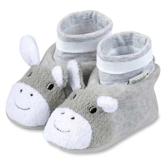 Sterntaler Schuh mit Bündchen - Esel Erik Grau - Gr. 15/16