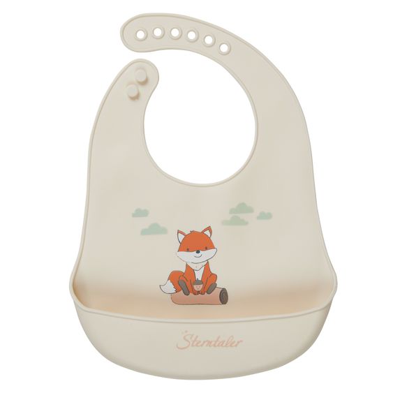 Sterntaler Silicone Bib with drip tray - Fuchs Filou