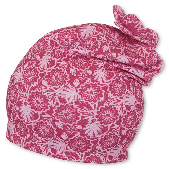 Sterntaler Slouch-Beanie - Blumen Pink - Gr. 43