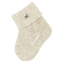 Socken mit Wolle - Beige - Gr. 15 / 16