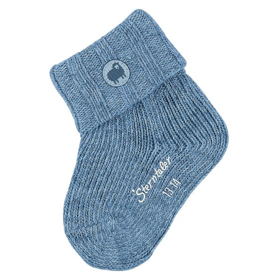 Sterntaler Socken mit Wolle - Blau - Gr. 15 / 16