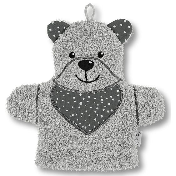 Sterntaler Spiel-Waschhandschuh - Terrybär - Grau