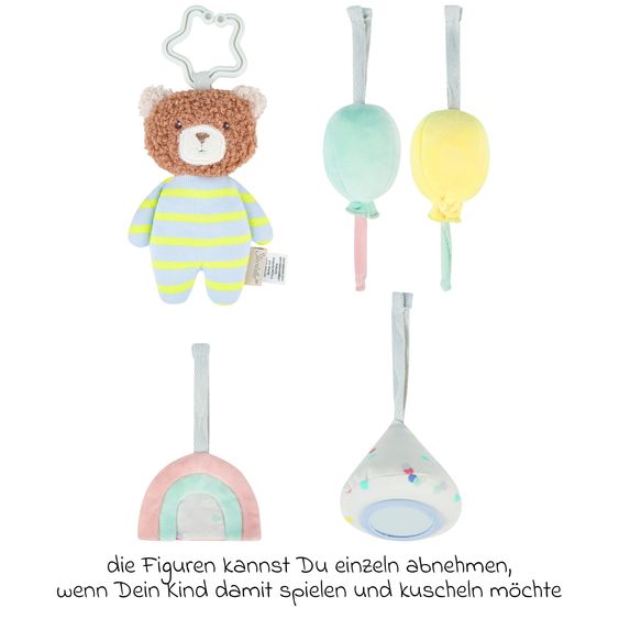 Sterntaler Play Mat with play arch - Family Bear - Blue