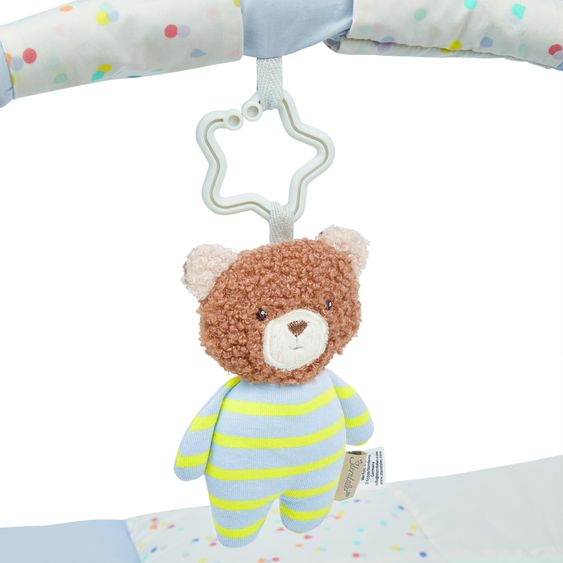 Sterntaler Play Mat with play arch - Family Bear - Blue