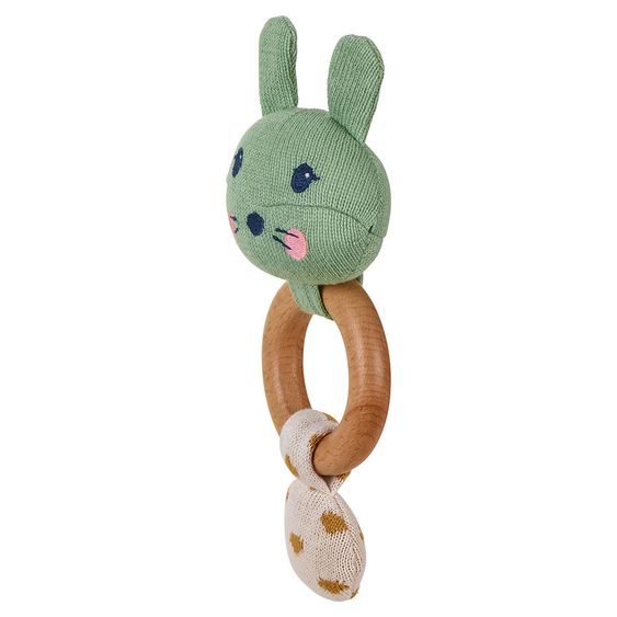 Sterntaler Strick-Greifling mit Holz aus Bio-Baumwolle - Hase Kinni