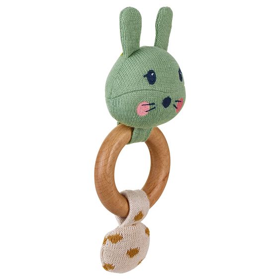Sterntaler Strick-Greifling mit Holz aus Bio-Baumwolle - Hase Kinni