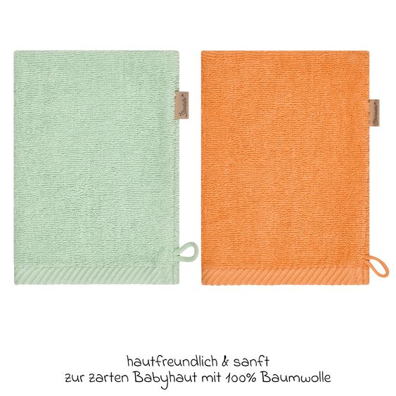 Sterntaler Guanto da lavaggio 2 pezzi 21 x 15 cm - Famiglia Orso