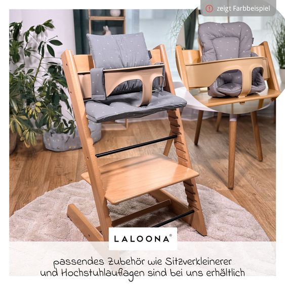 Stokke Seggiolone Tripp Trapp® in legno di faggio laccato - Grigio tempesta / Grigio