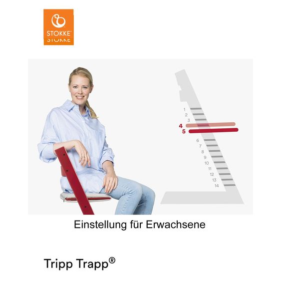 Stokke Seggiolone Tripp Trapp® in legno di faggio laccato - Grigio tempesta / Grigio