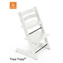 Mitwachsender Treppenhochstuhl Tripp Trapp® Buchenholz lackiert - White / Weiss