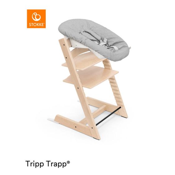 Stokke Tripp Trapp® Newborn Set (Neugeborenenset mit verstellbarem Winkel und Spielzeughalter) - Grey / Grau