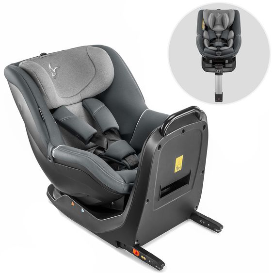 Storchenbeck Reboarder Kindersitz mit Isofix B50 / i-Size - ab Geburt bis ca. 4 Jahre (40-105 cm) - Grau Anthrazit