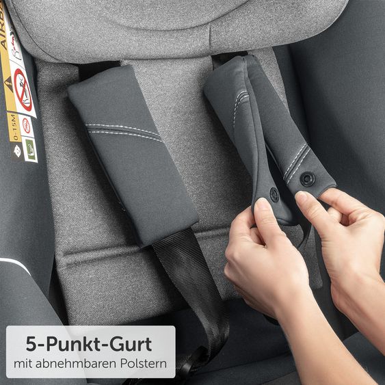 Storchenbeck Reboarder Kindersitz mit Isofix B50 / i-Size - ab Geburt bis ca. 4 Jahre (40-105 cm) - Grau Anthrazit