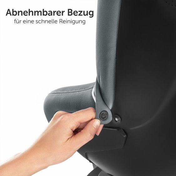 Storchenbeck Reboarder Kindersitz mit Isofix B50 / i-Size - ab Geburt bis ca. 4 Jahre (40-105 cm) - Grau Anthrazit