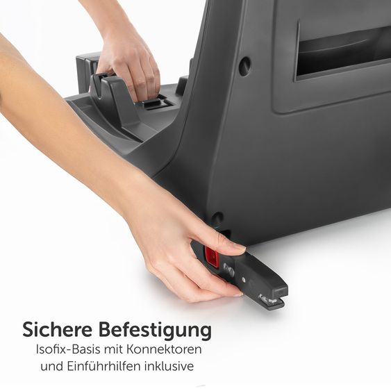 Storchenbeck Reboarder Kindersitz mit Isofix B50 / i-Size - ab Geburt bis ca. 4 Jahre (40-105 cm) - Grau Anthrazit