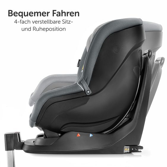 Storchenbeck Reboarder Kindersitz mit Isofix B50 / i-Size - ab Geburt bis ca. 4 Jahre (40-105 cm) - Grau Anthrazit