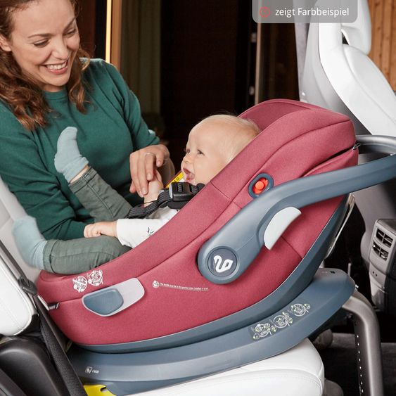 Swandoo Seggiolino auto Albert i-Size 1.2 dalla nascita ai 18 mesi (40 cm - 85 cm, fino a 13 kg) con inserto neonato, capottina e poggiatesta regolabile - Blueberry