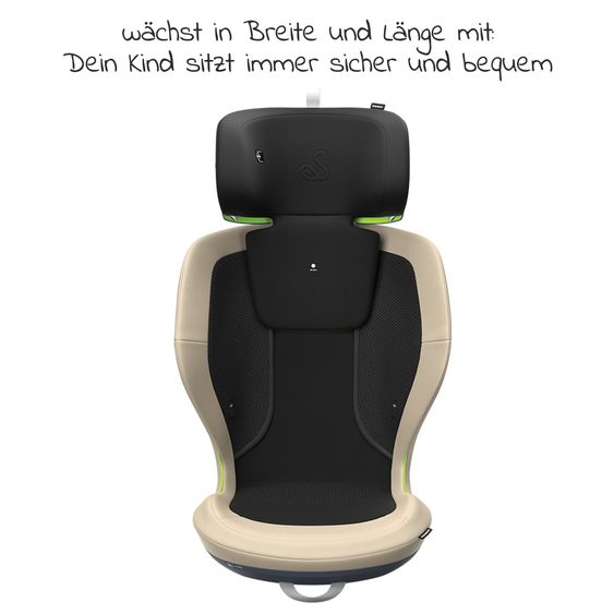 Swandoo Child seat Charlie i-Size 3 years - 12 years (100 cm - 150 cm) with width adjustment & additional side impact protection - Alfala