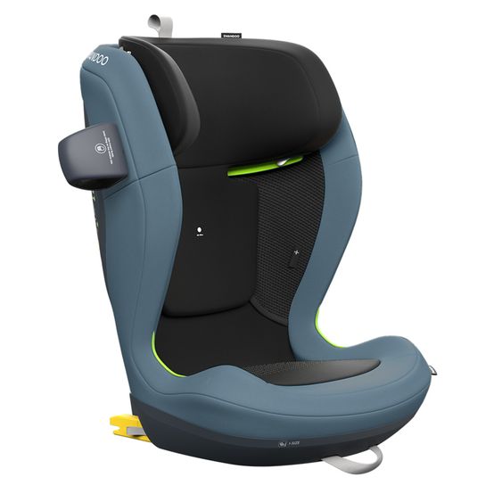 Swandoo Seggiolino auto Charlie i-Size 3 anni - 12 anni (100 cm - 150 cm) con regolazione in larghezza e protezione aggiuntiva contro gli impatti laterali - Blueberry