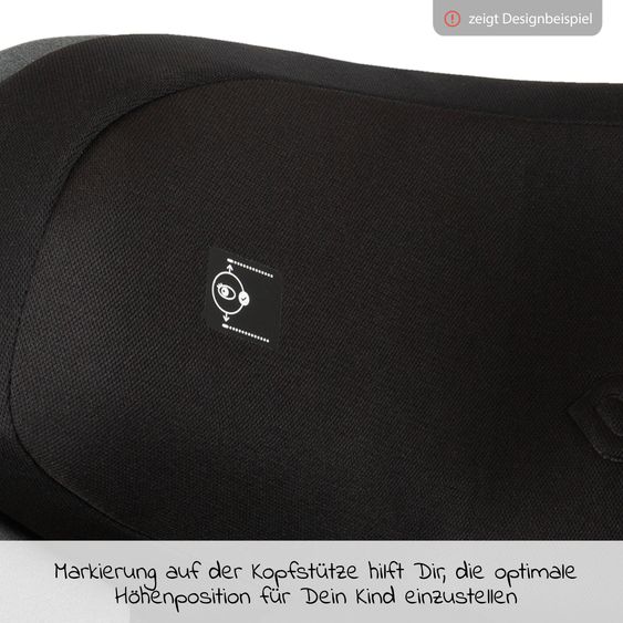 Swandoo Seggiolino auto Charlie i-Size 3 anni - 12 anni (100 cm - 150 cm) con regolazione in larghezza e protezione aggiuntiva dagli impatti laterali - Chia Black