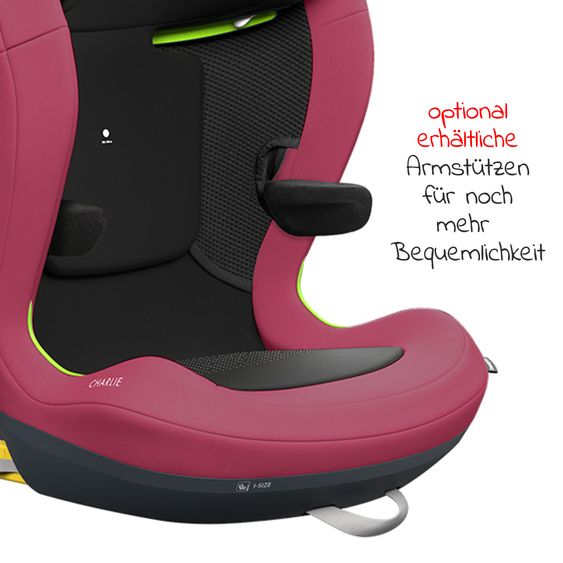 Swandoo Kindersitz Charlie i-Size 3 Jahre - 12 Jahre (100 cm - 150 cm) mit Breitenanpassung & zusätzlicher Seitenaufprallschutz - Forest Fruits