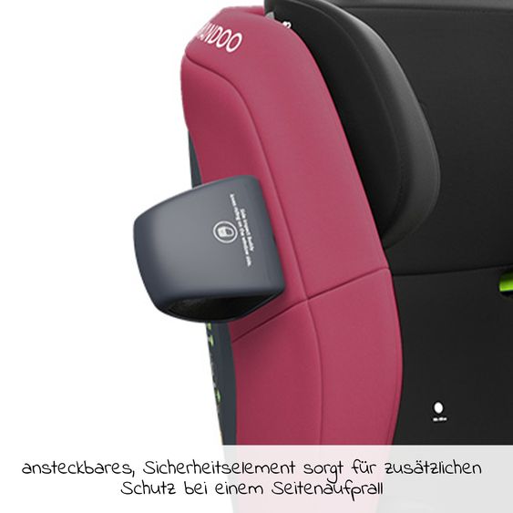 Swandoo Kindersitz Charlie i-Size 3 Jahre - 12 Jahre (100 cm - 150 cm) mit Breitenanpassung & zusätzlicher Seitenaufprallschutz - Forest Fruits