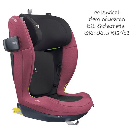 Swandoo Kindersitz Charlie-i-Size 433C 3 Jahre - 12 Jahre (100 cm - 150 cm) Breitenanpassung & zusätzlicher Seitenaufprallschutz - Forest Fruits