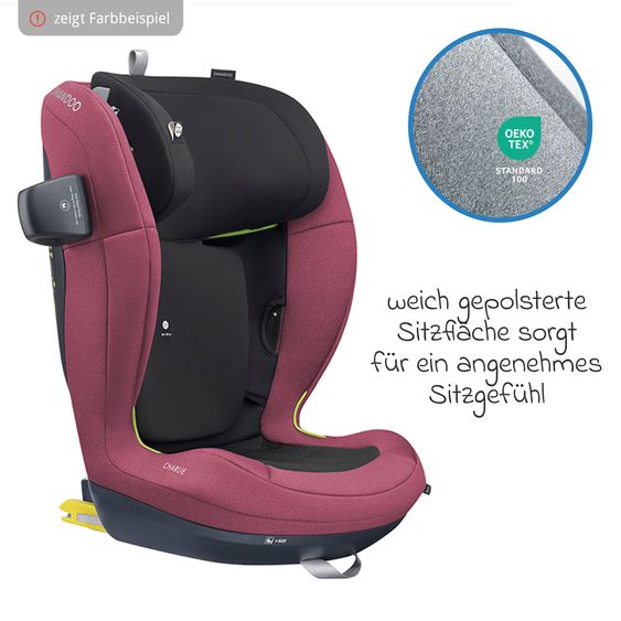 Swandoo Kindersitz Charlie-i-Size 433C 3 Jahre - 12 Jahre (100 cm - 150 cm) Breitenanpassung & zusätzlicher Seitenaufprallschutz - Forest Fruits