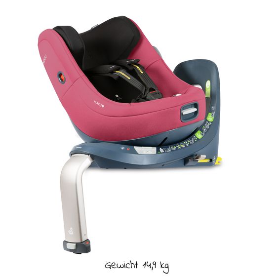 Swandoo Seggiolino Reboarder Marie³ i-Size dalla nascita ai 4 anni (40 cm - 105 cm, 18 kg) girevole a 360° con inserto neonato, poggiatesta regolabile e Isofix - Frutti di Bosco