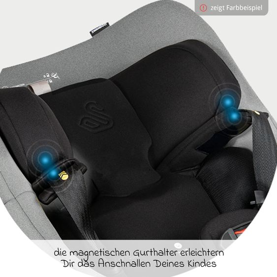 Swandoo Reboarder-Kindersitz Marie5 i-Size ab Geburt - 4 Jahre (40 cm - 150 cm) 360° drehbar inkl. Neugeboreneneinlage, verstellbare Kopfstütze & Isofix - Forest Fruits