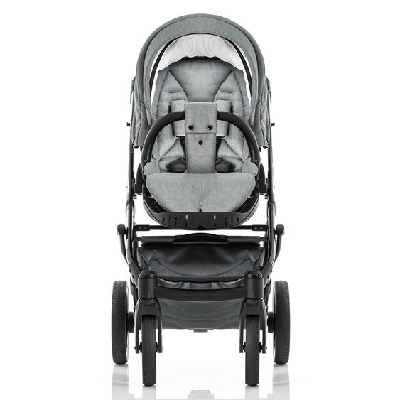 Tako Kombi-Kinderwagen Starline Sportwagen, Babywanne, Wickeltasche, Beindecke, + Zubehörpaket - Grau Schwarz