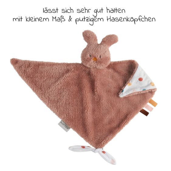 Nattou Schmusetuch Tipidou 65 x 40cm - Hase - Altrosa