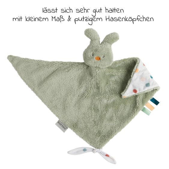 Nattou Schmusetuch Tipidou 66 x 40cm - Hase - Grün